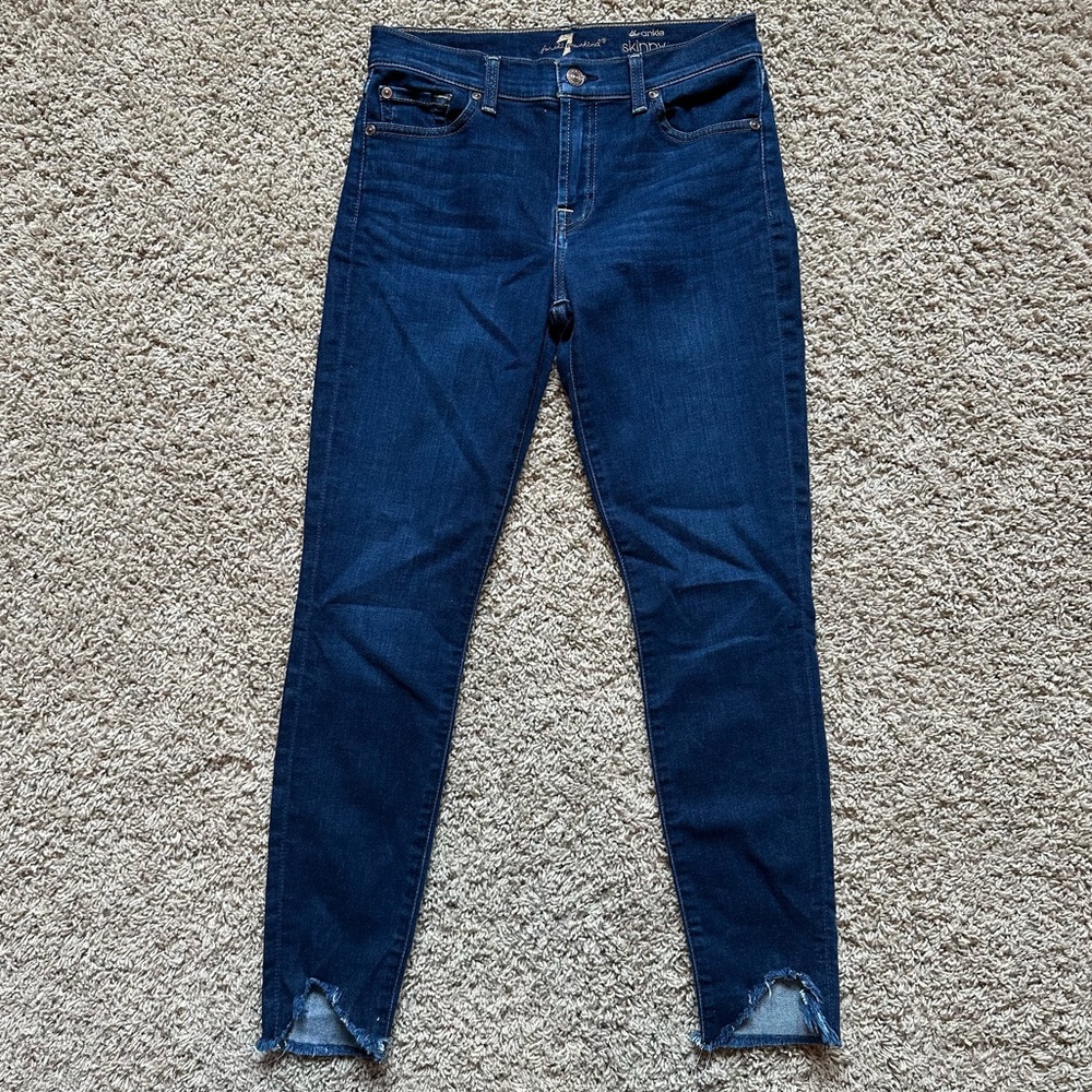 7 For All Mankind the ankle skinny jeans